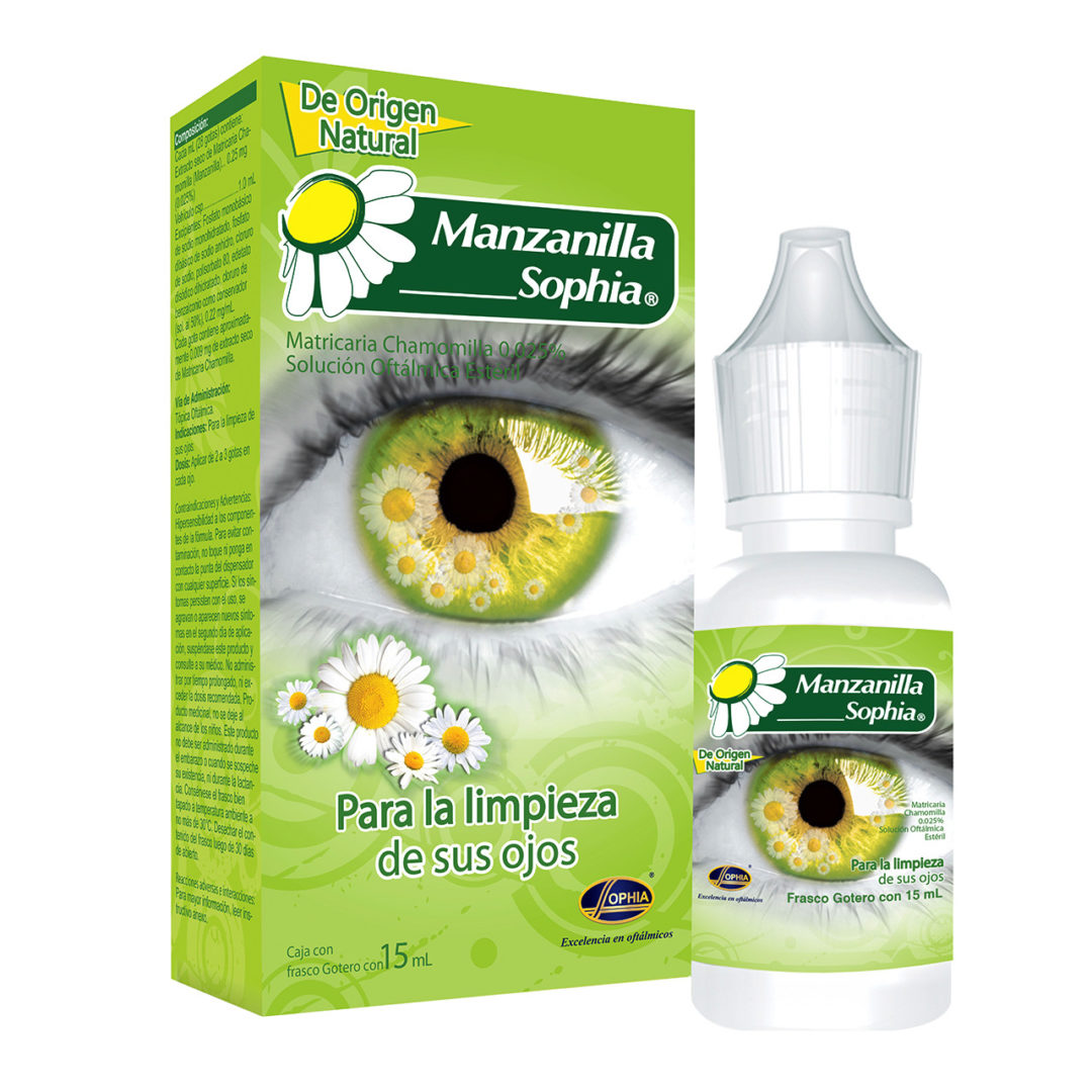 GOTA LUBRICANTE MANZANILLA SOPHIA 15 ML - Opticas La Realeza